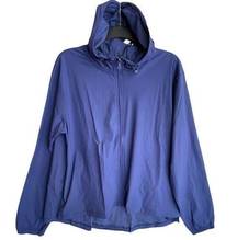 Revolve Iris & Ink Womens Performance Hooded Jacket L Periwinkle Blue Soft Luxe