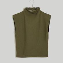NWT Madewell Funnelneck Cropped Muscle Tee In Capers Size XS