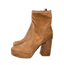 NWT  tan suede heeled boots!