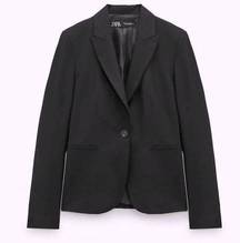 ZARA Women’s  black polyester blazer jacket size 6