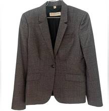 Burberry London Women’s Gray Herringbone Blazer 10