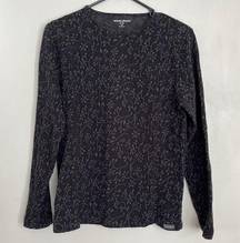 Woolrich 100% Cotton Dark Gray Floral Print Long Sleeve Top