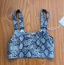 Varley Snake Print Crop Tank Top