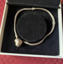 Pandora Silver Bracelet Heart Clasp