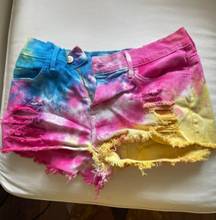 O2 Tie Dye Denim Shorts 