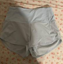 Lululemon powder blue high rise 2.5 speed up shorts