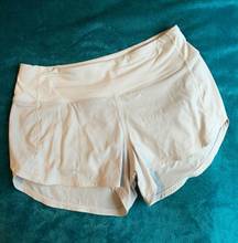 Lululemon White 2.5 Speed Up Short