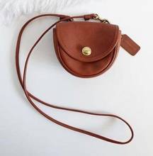 Vintage Coach Leather Mini Belt Bag Sling British Tan Cognac Brown small