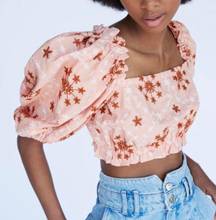 the urban gap puff sleeve crop top