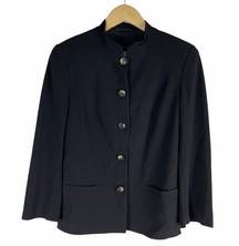 Piazza Sempione Wool Blend Blazer Jacket Black Size 44/ US size 8