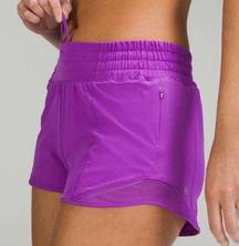 Lululemon Moonlit Magenta High-Rise Hotty Hot Shorts 2.5”