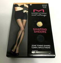 New Maidenform Sweet Nothings Shaping Sheers Nylon Pantyhose Medium