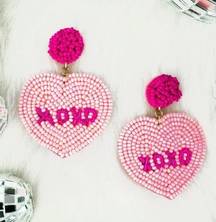 New xoxo heart earrings