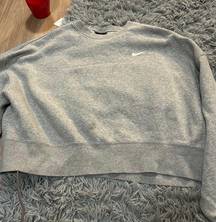 Nike grey cropped  crew neck