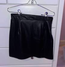 Faux Leather Mini Skirt