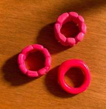 PINK CLAY RINGS