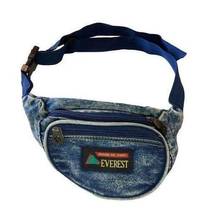 Vintage 1980s Everest Acid Wash Denim Fanny Pack Jean Material