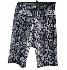 Socialite  Snake Skin Print Biker Shorts black