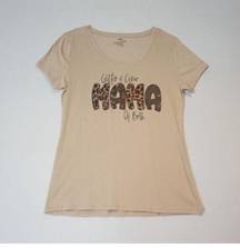 Red Fox Shirt Women XL Brown Graphic tee cheetah Camo Mama of Both