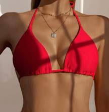 SheIn Red Triangle Bikini Top