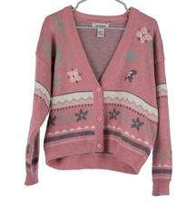 Vintage 62 East Pink Cottagecore Cardigan Sweater