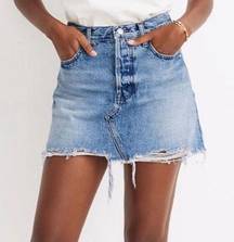 Madewell Rigid Denim Relaxed Jean Mini Skirt Blue 25