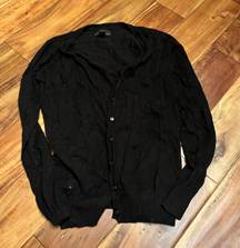 Women’s  brand black cardigan. Size medium