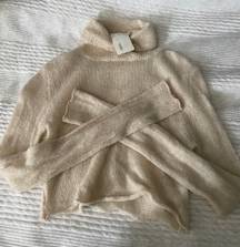 Cropped Knit Turtleneck 