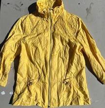 LAURA ASHLEY NWT womens size   lightweight verylemony yellow zip up jacket