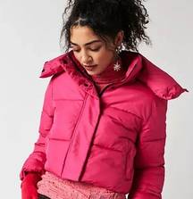 RTR UNREAL FUR TANGERINE DREAM PHAEDRA JACKET Sz S crop cropped puffer pink coat