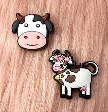 Set of Two Bohemian Cow Shoe Charms