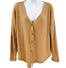 American Eagle  Outfitters Waffle Knit Button Front Cardigan Sweater Top