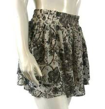 CONVERSE One Star Flowy Layer Floral Skirt 8 Mini Micro Stretch Wide Waist Band