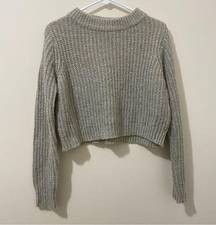 Paper Heart Cropped Beige Sweater Size 6