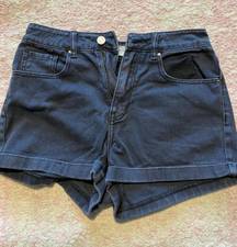 PacSun Black Denim Mom High Waisted Shorts