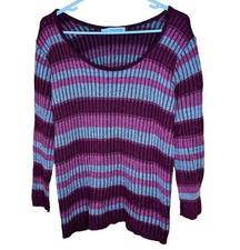 Maurice's  Stripe Plus Size Lightweight Sweater Size 1