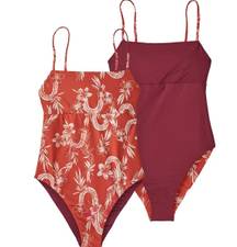 Patagonia NWT  Sunrise Slider Reversible Patalokahi Sumac Red One Piece Swimsuit