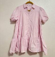 Talulah | pink tiered babydoll tunic mini dress