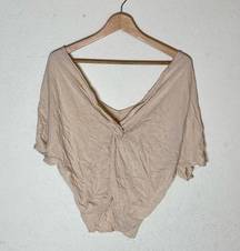 Beige twisted top ( S )‎