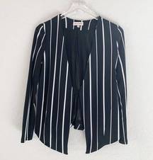 Sequin Hearts black white stripe blazer