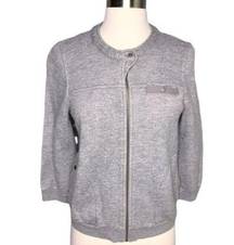 Ecote Zip Up Light Sweatshirt Jacket Heathered Grey Size Medium