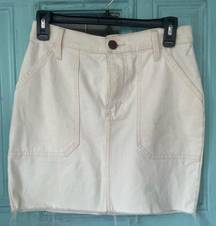 Ladies Wrangler white denim mini skirt size 27