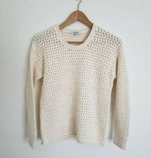 NWT Madewell cream knit sweatshirt size Medium