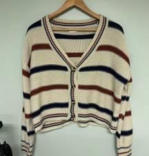 Beige Striped Sweater