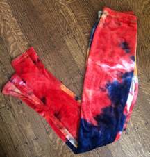 SheIn  SXY Tie Dye Split Hem Leggings large nwot