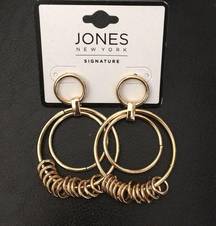 New jones ny double hoops with rotating disks