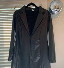 black windsor leather jacket, size: L