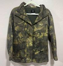 Urban Outfitters BDG Georgie Army Green Camo Surplus Hood Jacket Coat S