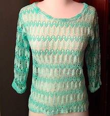 Mint lace top