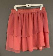 Simply Southern Pink Tiered Ruffle Skirt Size XXL